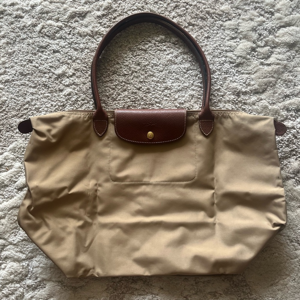 Longchamp Beige Le Pliage Tote